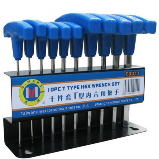 Picture of 10 Piece T Type Hex Wrench Set F0011