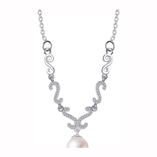 Picture of 925 Silver Jewelry,Center Chain Necklace- LN-036