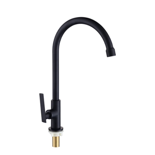 Picture of Axis Danube Pillar Tap Gooseneck  Matte Black, AXS01FD251B