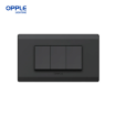 OPPLE 3 Gang 2 Way Wall Switch White and Dark Grey