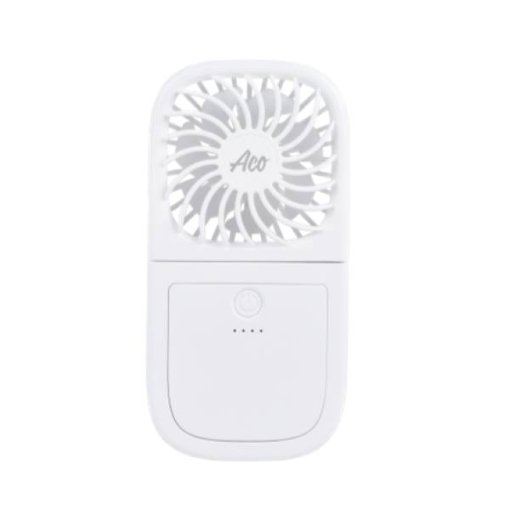 Picture of ACO RECHARGEABLE MULTIPURPOSE HANDHELD FAN 1000mAh WHITE