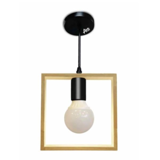 Picture of ACO WOODEN SQUARE PENDANT LIGHT