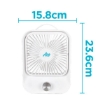 Picture of ACO RECHARGEABLE STEPLESS SPEED CONTROL MINI TABLE FAN 2400mAh WHITE