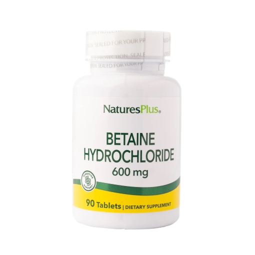 Picture of Nature's Plus Betaine Hydrochloride 600mg 90 Tablets