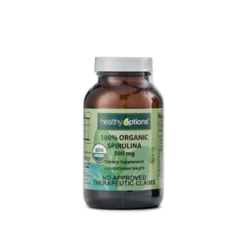 Picture of Healthy Options Organic Spirulina 500mg 250 Tablets