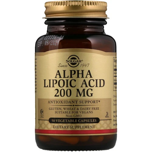 Picture of Solgar Alpha Lipoic Acid 200mg 50 Capsules